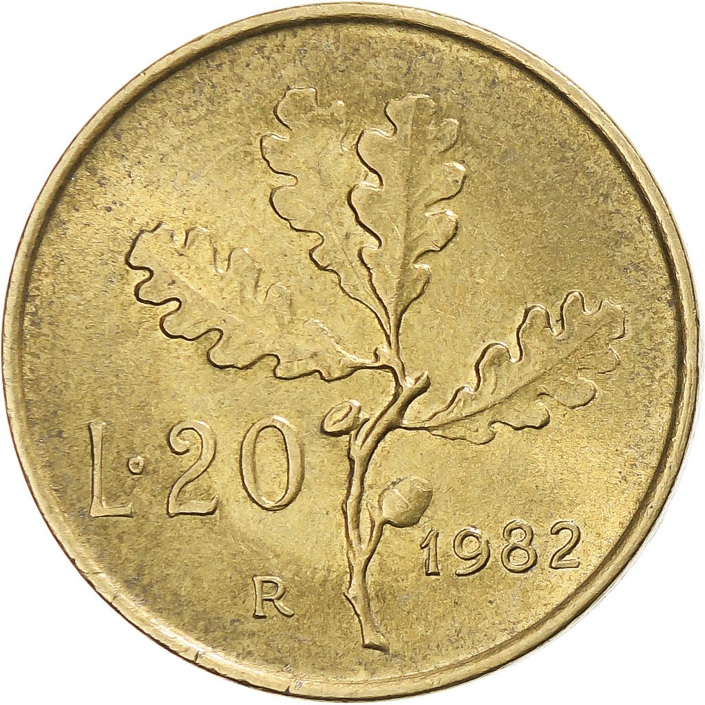 Italy, 20 Lire, 1982