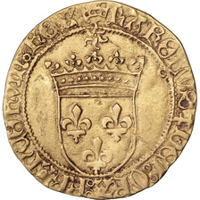 France, Charles VIII, Écu d'or au soleil, 1483-1494, Toulouse, Or, TTB
