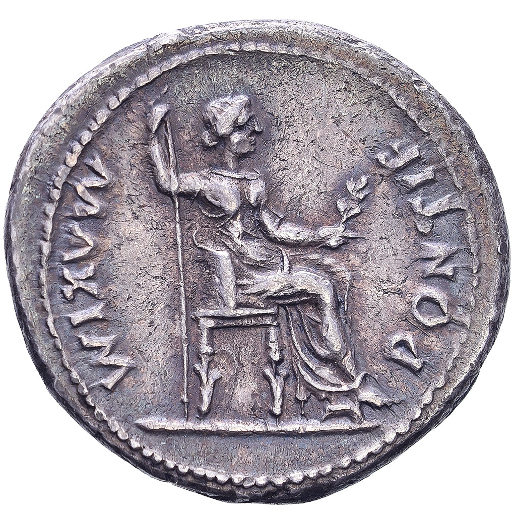 Tiberius, Denarius, 14-37, Lugdunum, Silver, AU(50-53), RIC:30