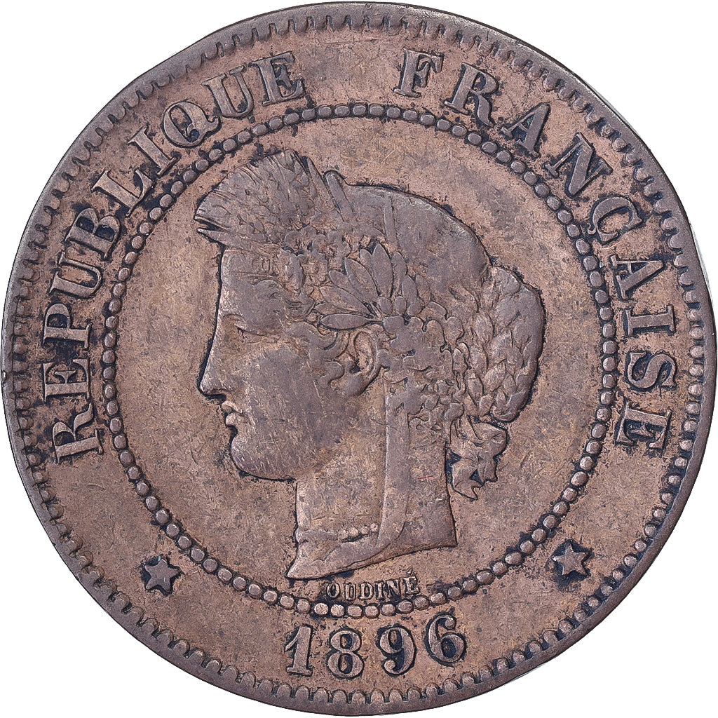 France, 5 Centimes, Cérès, 1896, Paris, Torch, Bronze, EF(40-45)