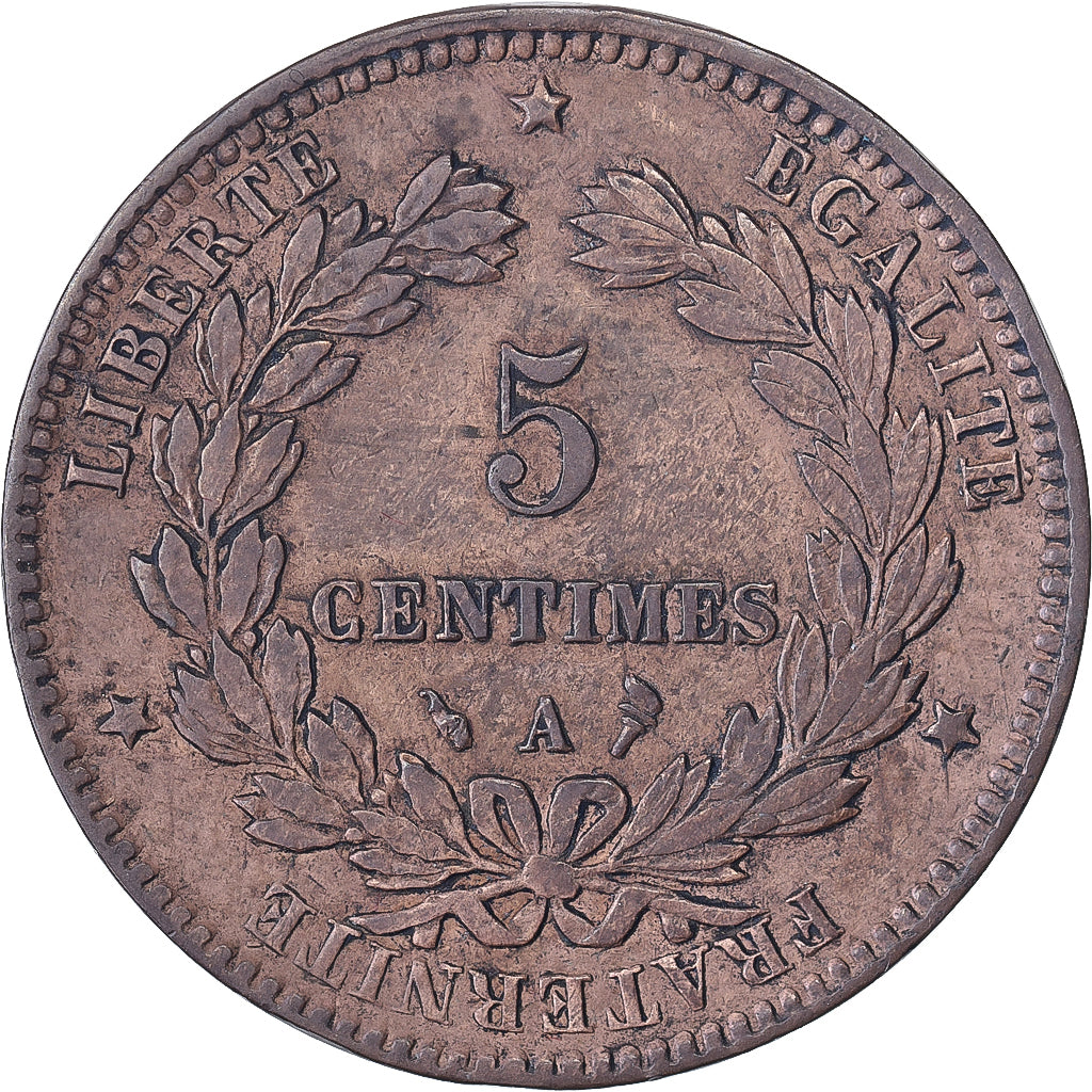 France, 5 Centimes, Cérès, 1896, Paris, Torch, Bronze, EF(40-45)