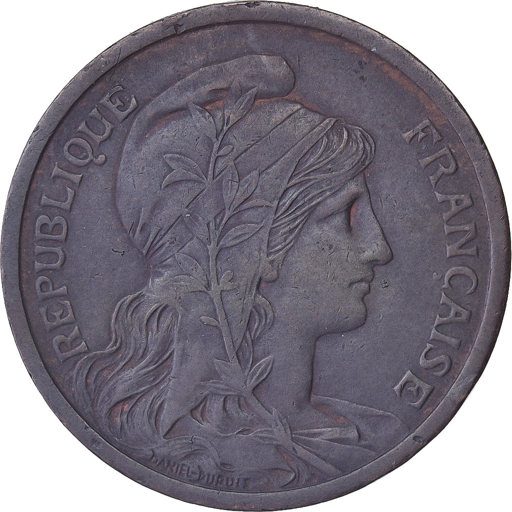 Francja, 2 Centimes, Daniel-Dupuis, 1900, Paris, Brązowy, EF(40-45)