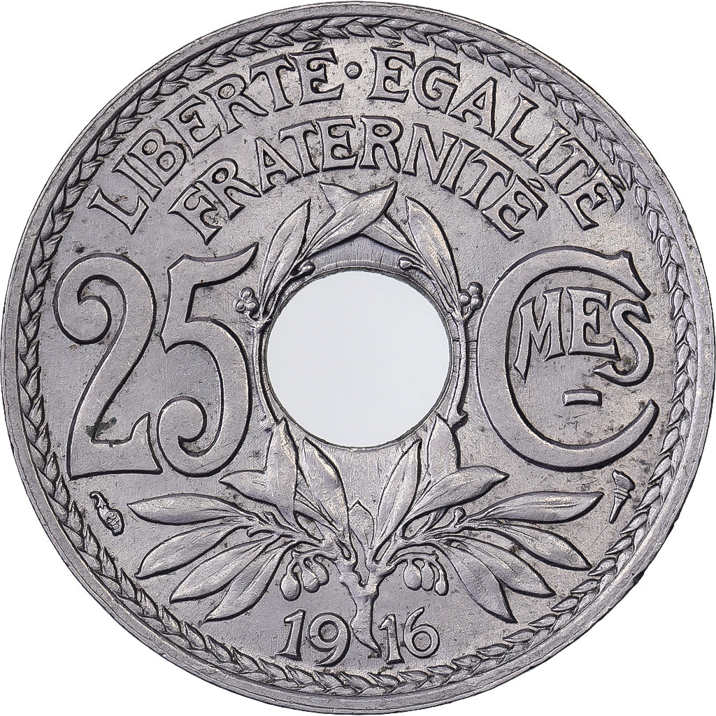 France, 25 Centimes, Lindauer, 1916, Paris, Nickel, SPL, Gadoury:379