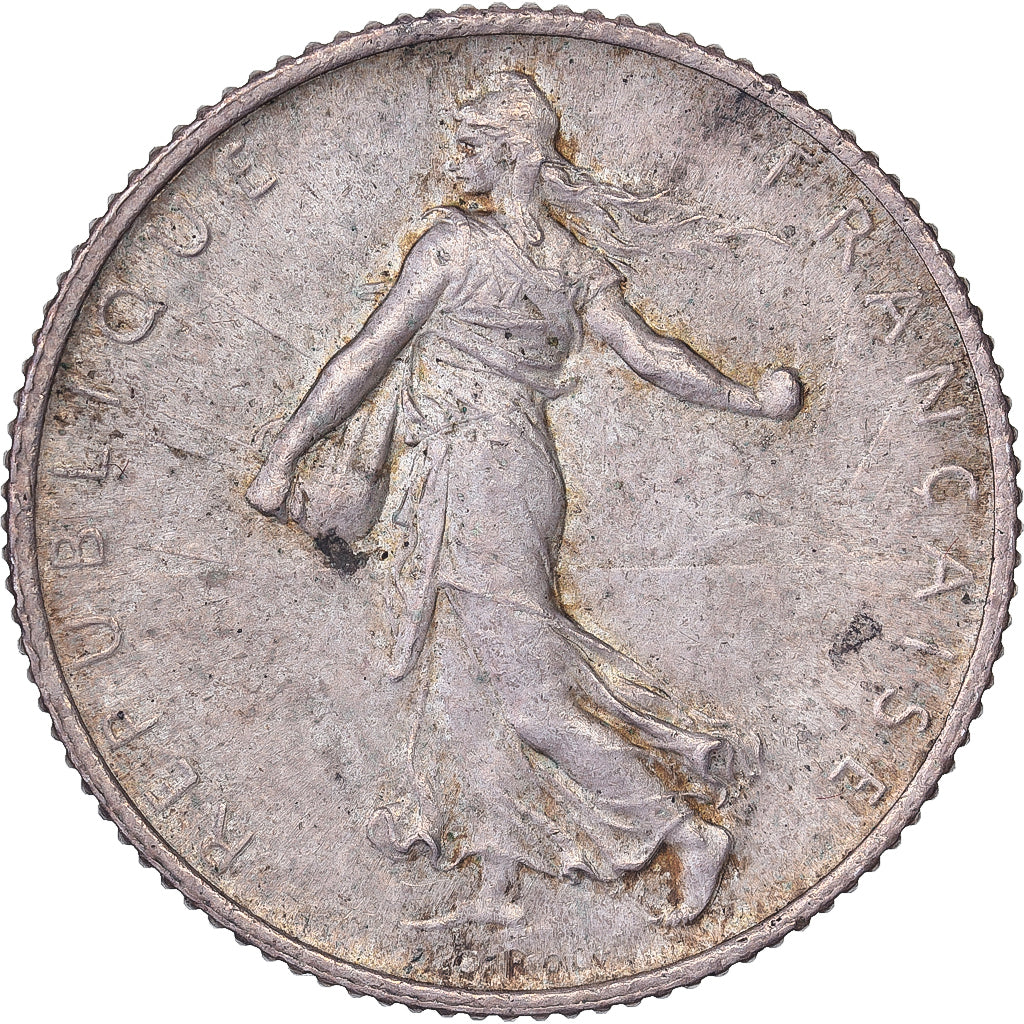 France, 1 Franc, Semeuse, 1914, Castelsarrasin, Silver, AU(50-53), Gadoury:467
