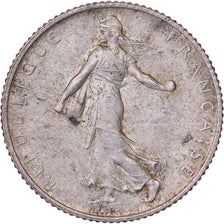 France, 1 Franc, Semeuse, 1914, Castelsarrasin, Silver, AU(50-53), Gadoury:467
