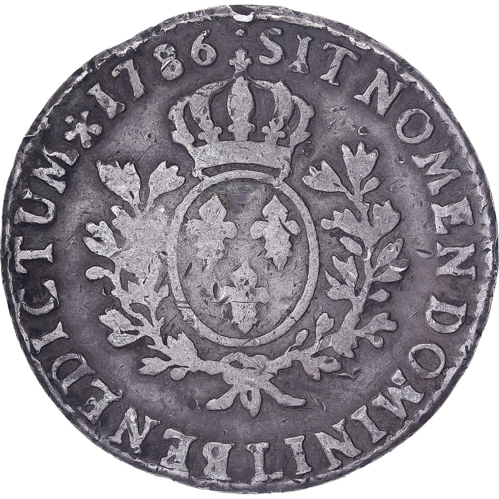 Francia, Louis XVI, Ecu aux branches d'olivier, 1786, Bayonne, Argento, MB