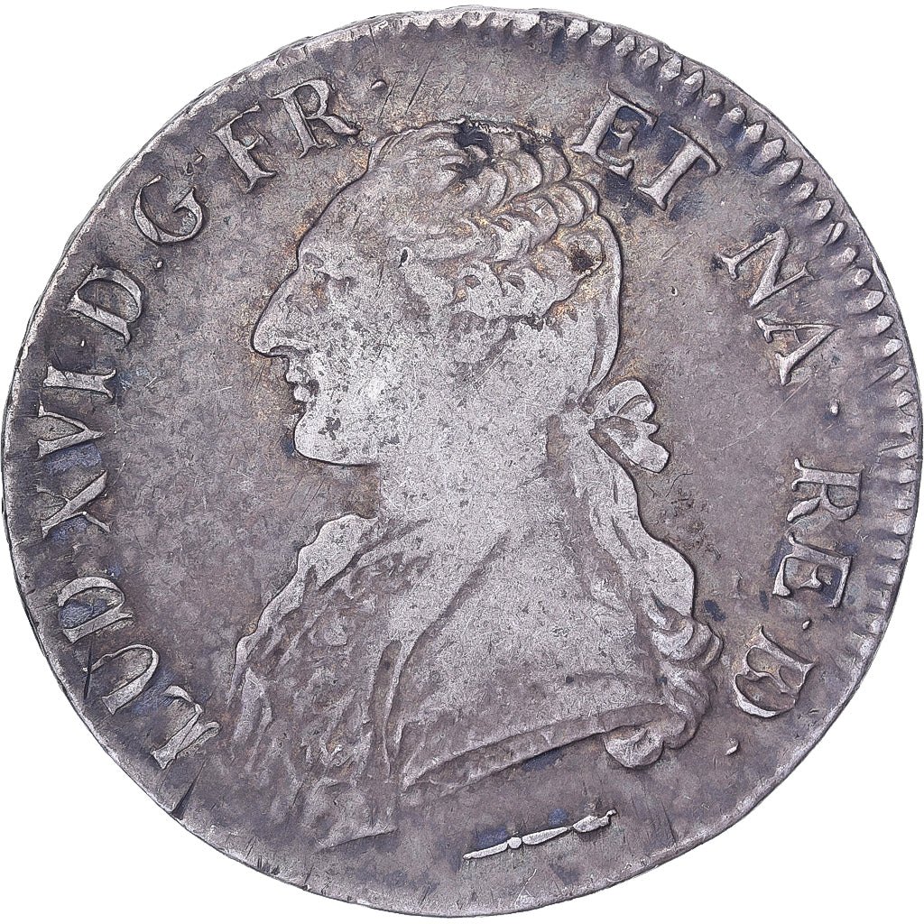 France, Louis XVI, Ecu aux branches d'olivier, 1785, Pau, Silver, VF(30-35)