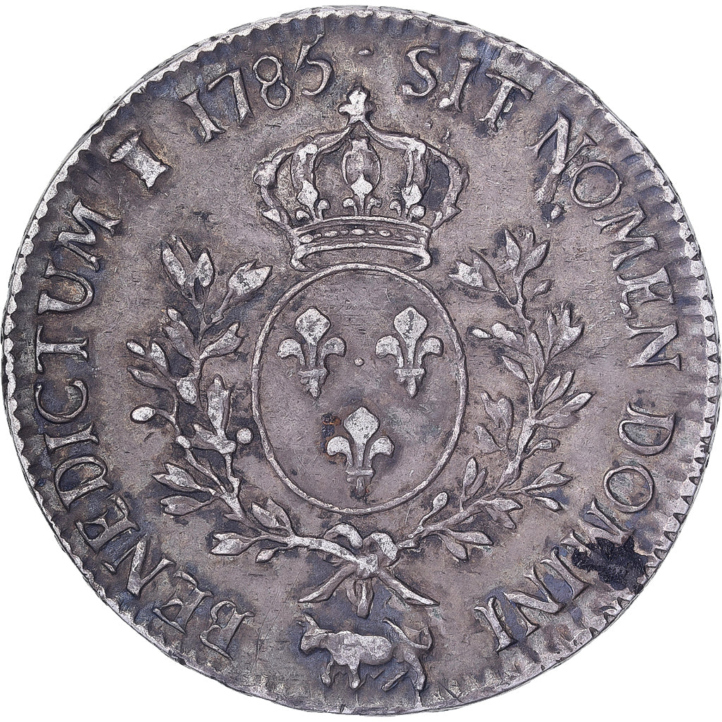 France, Louis XVI, Ecu aux branches d'olivier, 1785, Pau, Silver, VF(30-35)