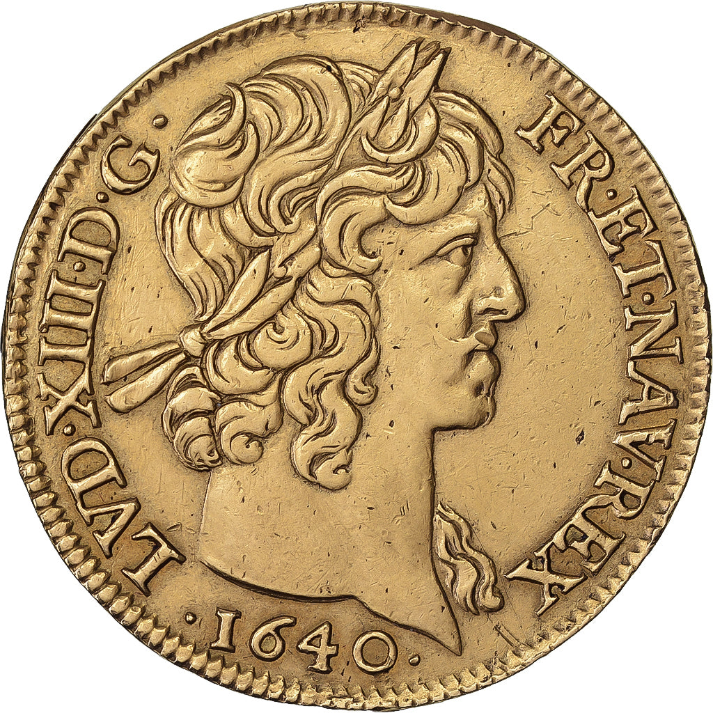 France, Louis XIII, Double Louis d'or, 1640, Paris, Gold, EF(40-45), Gadoury:59