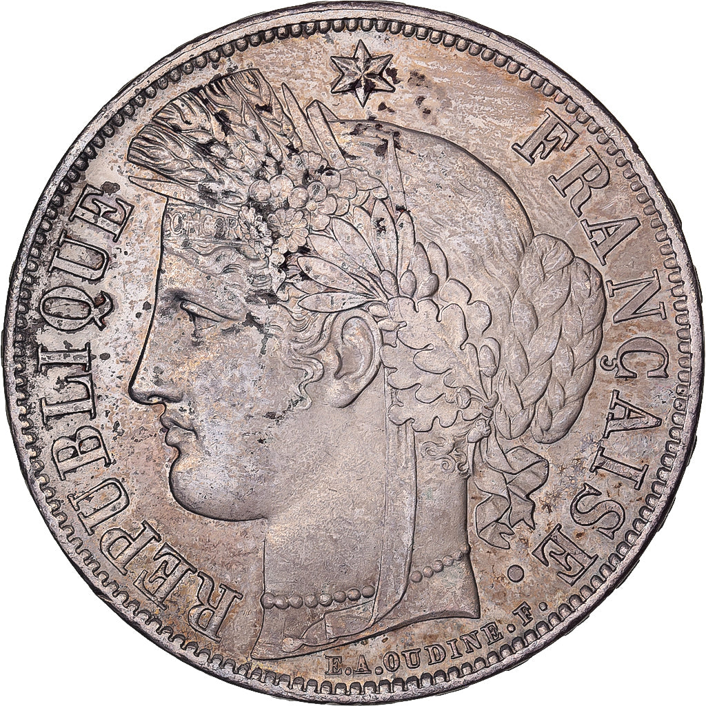 France, 5 Francs, Cérès, 1851, Paris, Silver, AU(50-53), Gadoury:719