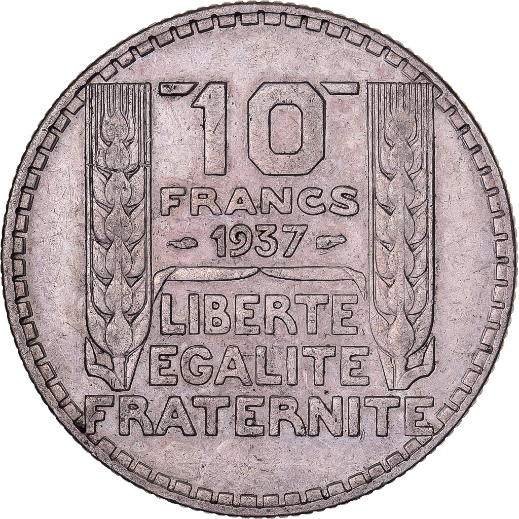 Frankreich, 10 Francs, Turin, 1937, Paris, Silber, SS, Gadoury:801