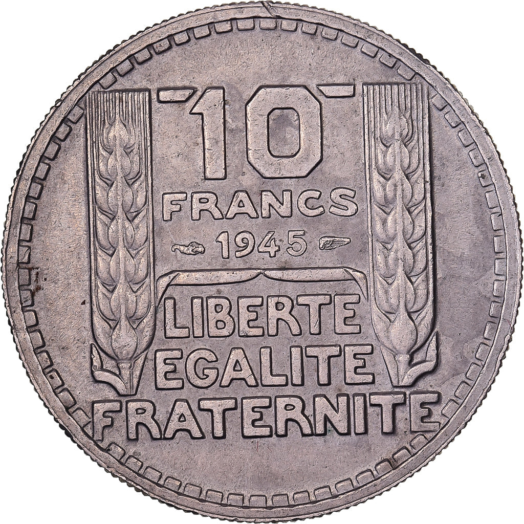 Frankreich, 10 Francs, Turin, 1945, Paris, Cupronickel, SS, Gadoury:810a