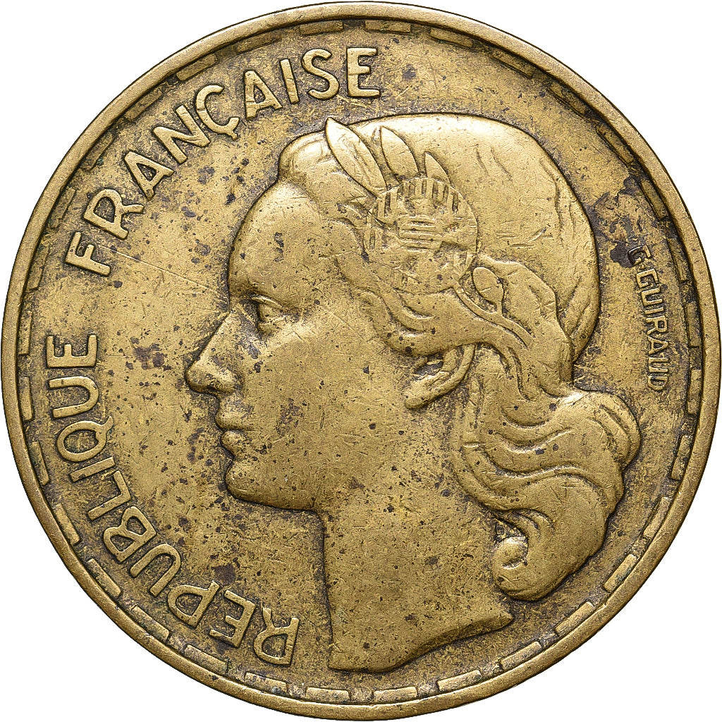 Frankrijk, 50 Francs, Guiraud, 1954, Paris, Cupro-Aluminium, FR, Gadoury:880