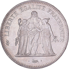 France, 50 Francs, Hercule, 1974, MDP, Obverse of 20 francs, Silver, AU(50-53)