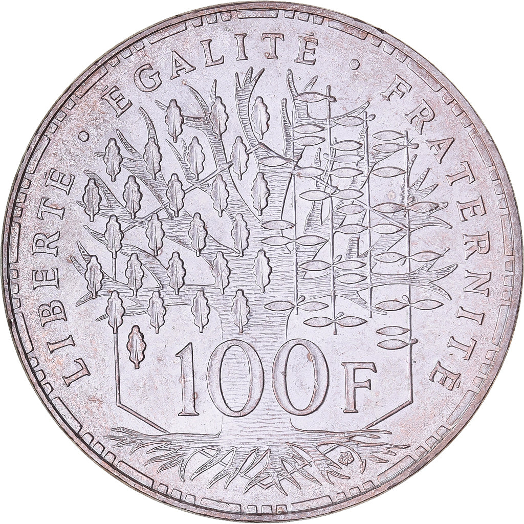 França, 100 Francs, Panthéon, 1995, MDP, Prata, MS(63), Gadoury:898