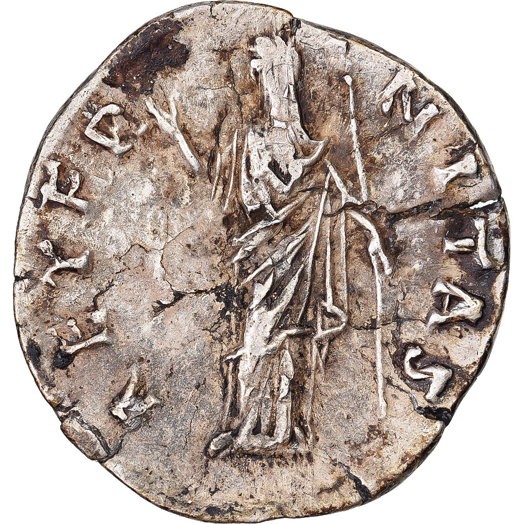 Diva Faustina I, Denarius, 141, Rome, Prata, EF(40-45), RIC:344