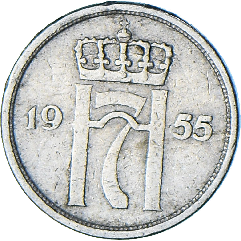Noruega, 10 Öre, 1955