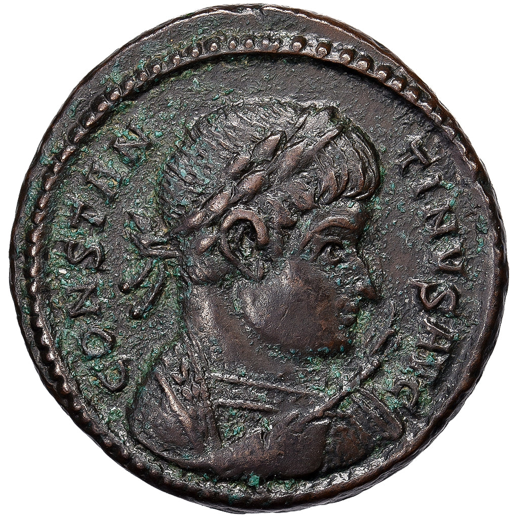 Constantine I, Æ Unit, 321, Treveri, Bronce, MBC+, RIC:318