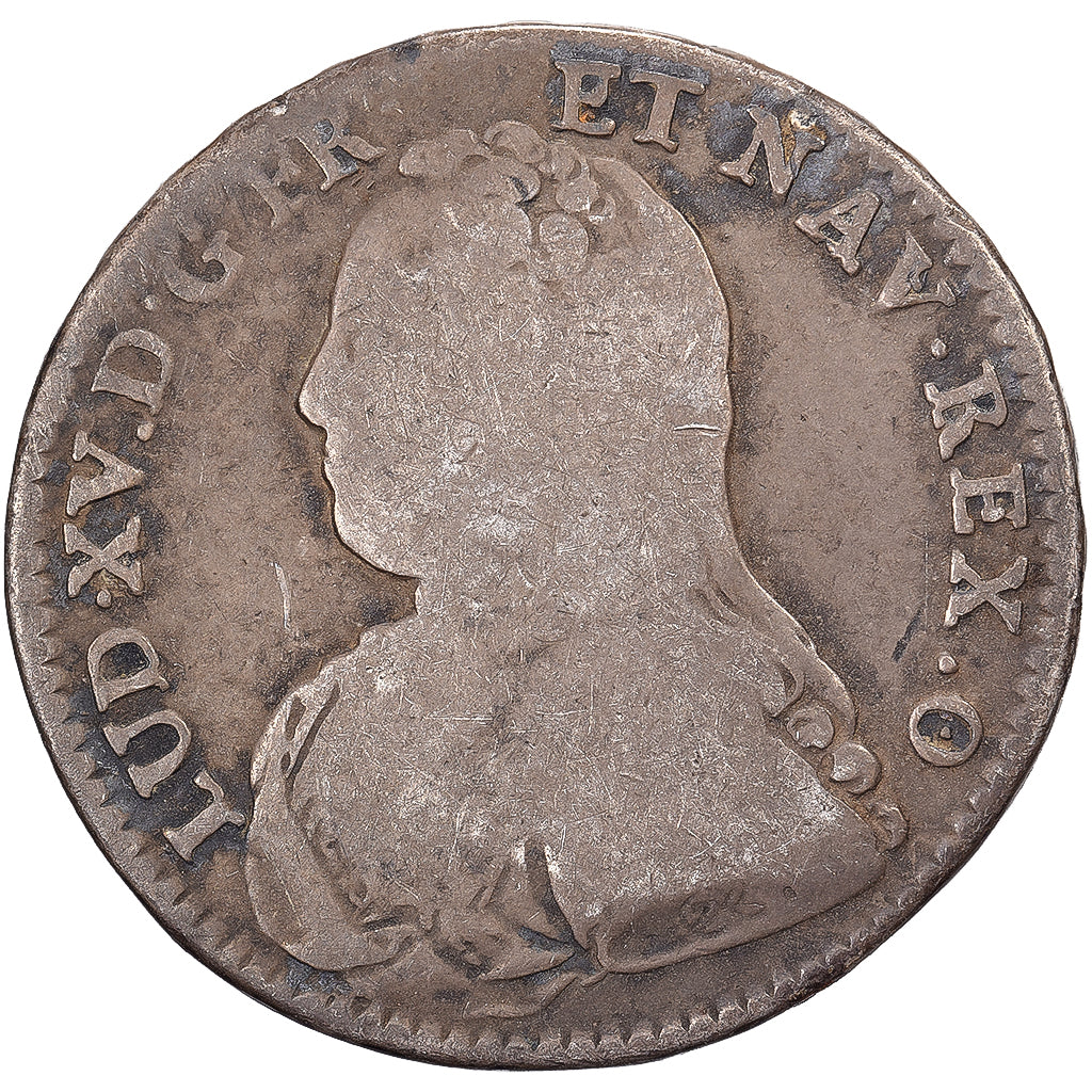 Francia, Louis XV, 1/2 Ecu aux branches d'olivier, 1731, Tours, Plata, BC+