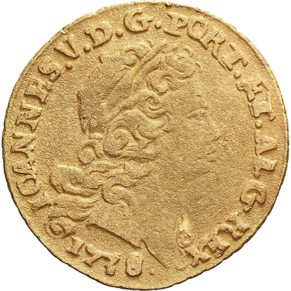 Portugal, Jean V, 1/2 Escudo, 1738, Lisbonne, Or, TB+, Friedberg:92, KM:218
