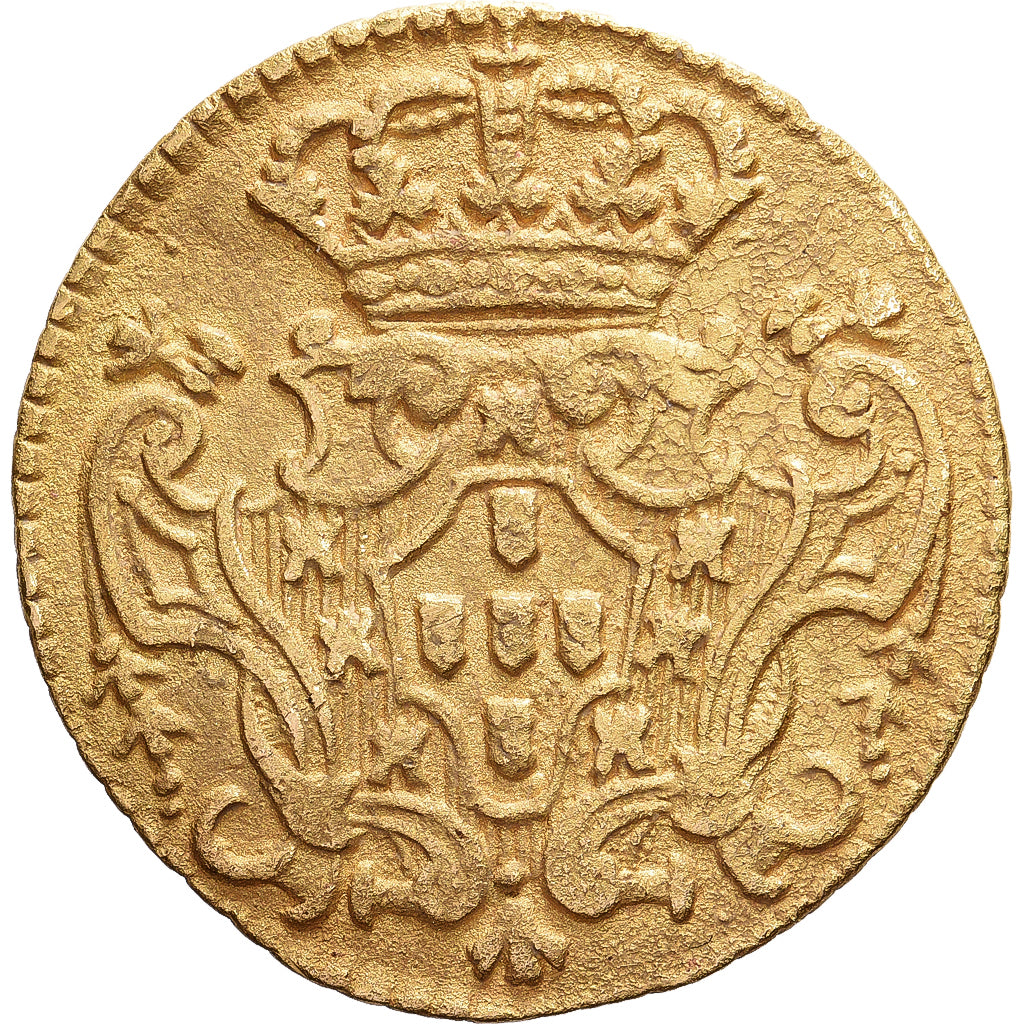 Portugal, Jean V, 1/2 Escudo, 1738, Lisbonne, Or, TB+, Friedberg:92, KM:218