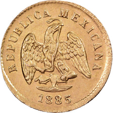Mexiko, 1 Peso, 1885, Mexico City, Gold, VZ, KM:410.5