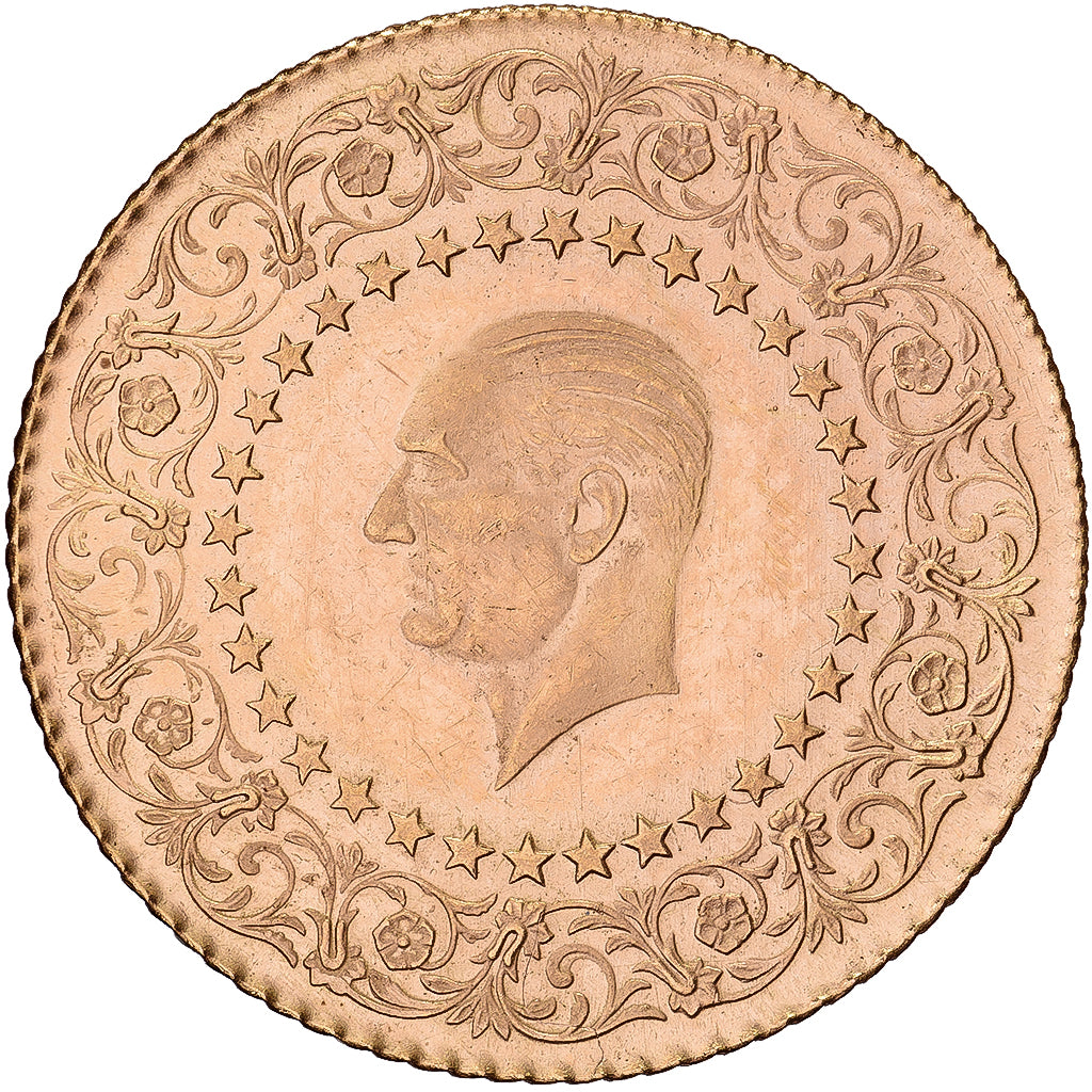 Turkey, 50 Kurus, 1966, Gold, AU(55-58), KM:871