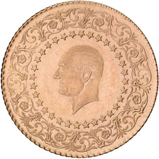 Turkey, 50 Kurus, 1966, Gold, AU(55-58), KM:871