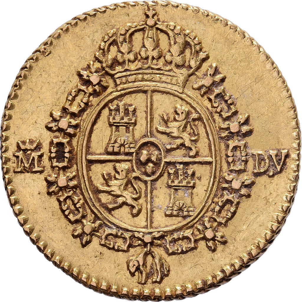 Spain, Charles III, 1/2 Escudo, 1786, Madrid, Gold, AU(50-53), KM:425