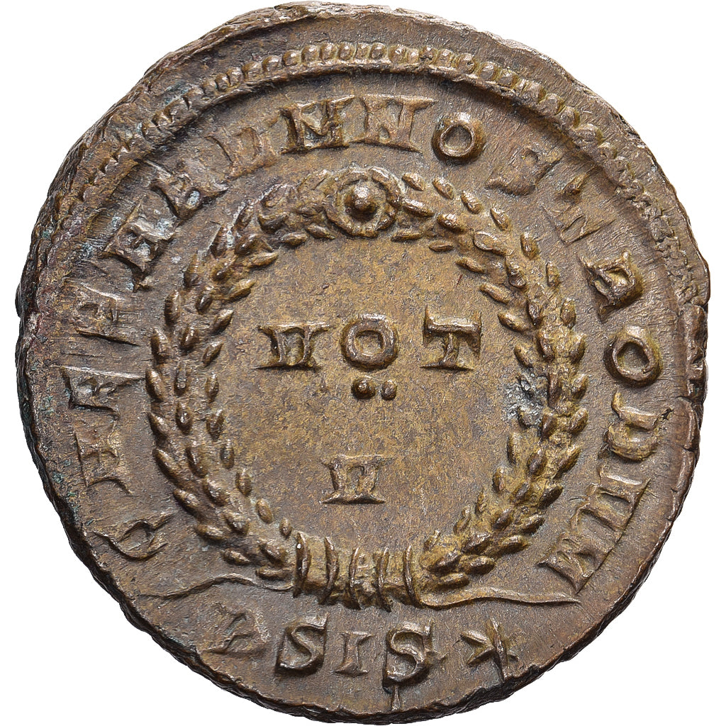 Constantine II, Follis, 320-321, Siscia, Bronze, AU(55-58), RIC:163