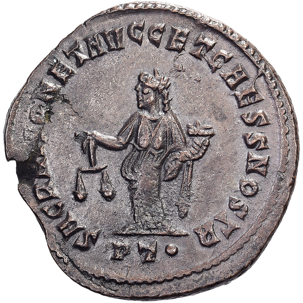 Maximianus, Follis, 300-303, Ticinum, Bronzo, SPL-, RIC:45B