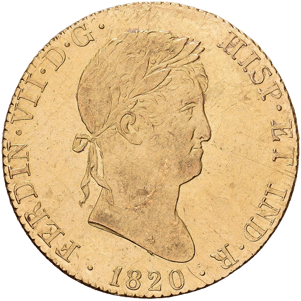 Spain, Fernando VII, 4 Escudos, 1820, Madrid, Gold, EF(40-45), KM:484