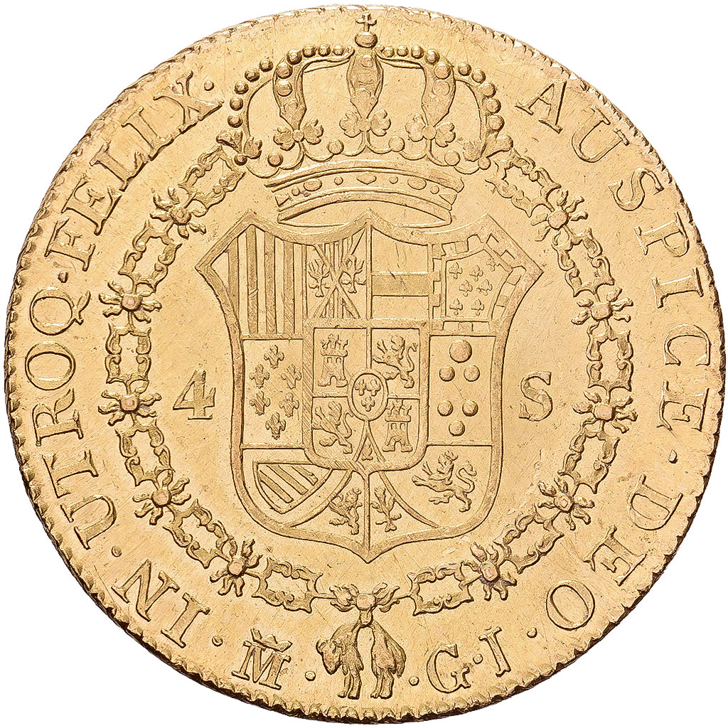 Spain, Fernando VII, 4 Escudos, 1820, Madrid, Gold, EF(40-45), KM:484