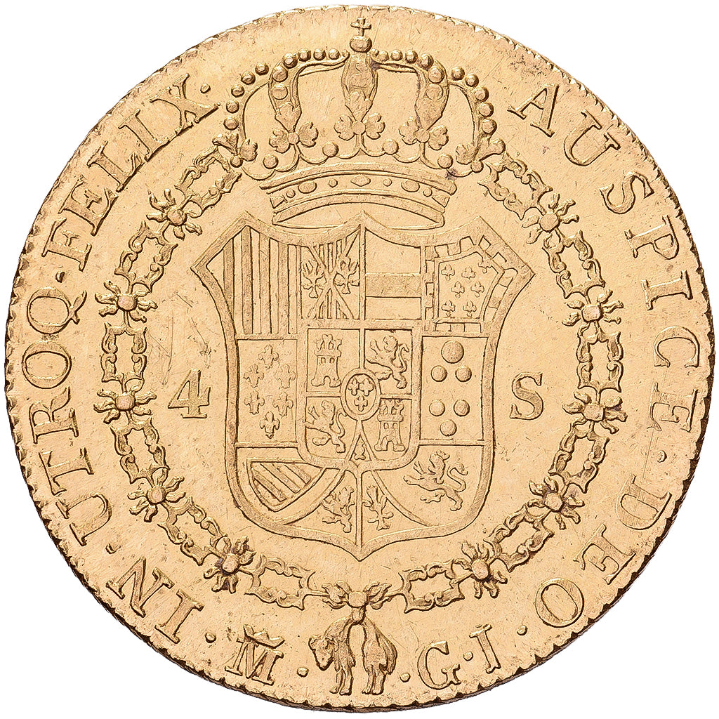 Spain, Fernando VII, 4 Escudos, 1820, Madrid, Gold, EF(40-45), KM:484