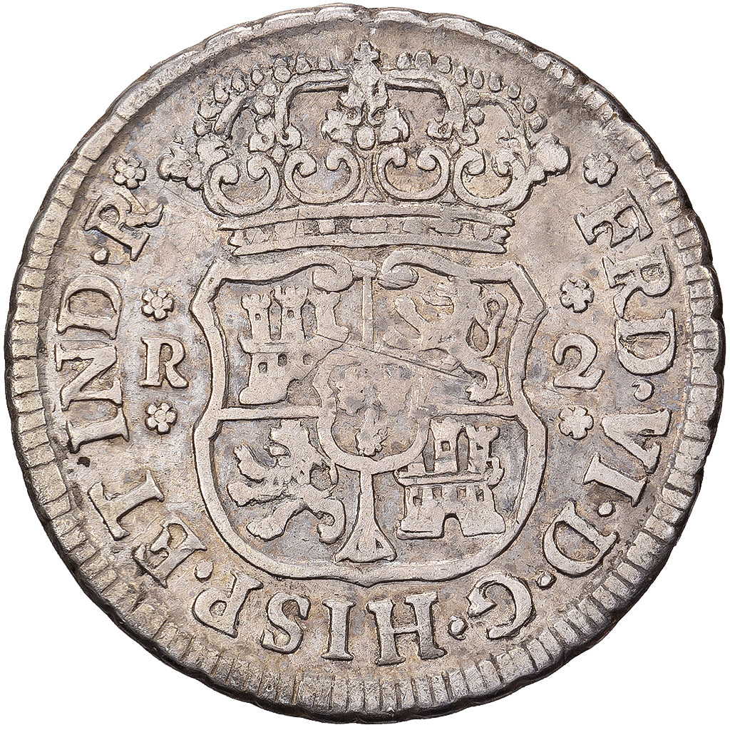 Mexico, Ferdinand VI, 2 Reales, 1753, Mexico City, Silver, VF(30-35), KM:86.1