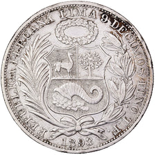 Pérou, Sol, 1393, Lima, Date fautée, Argent, TTB, KM:196.26