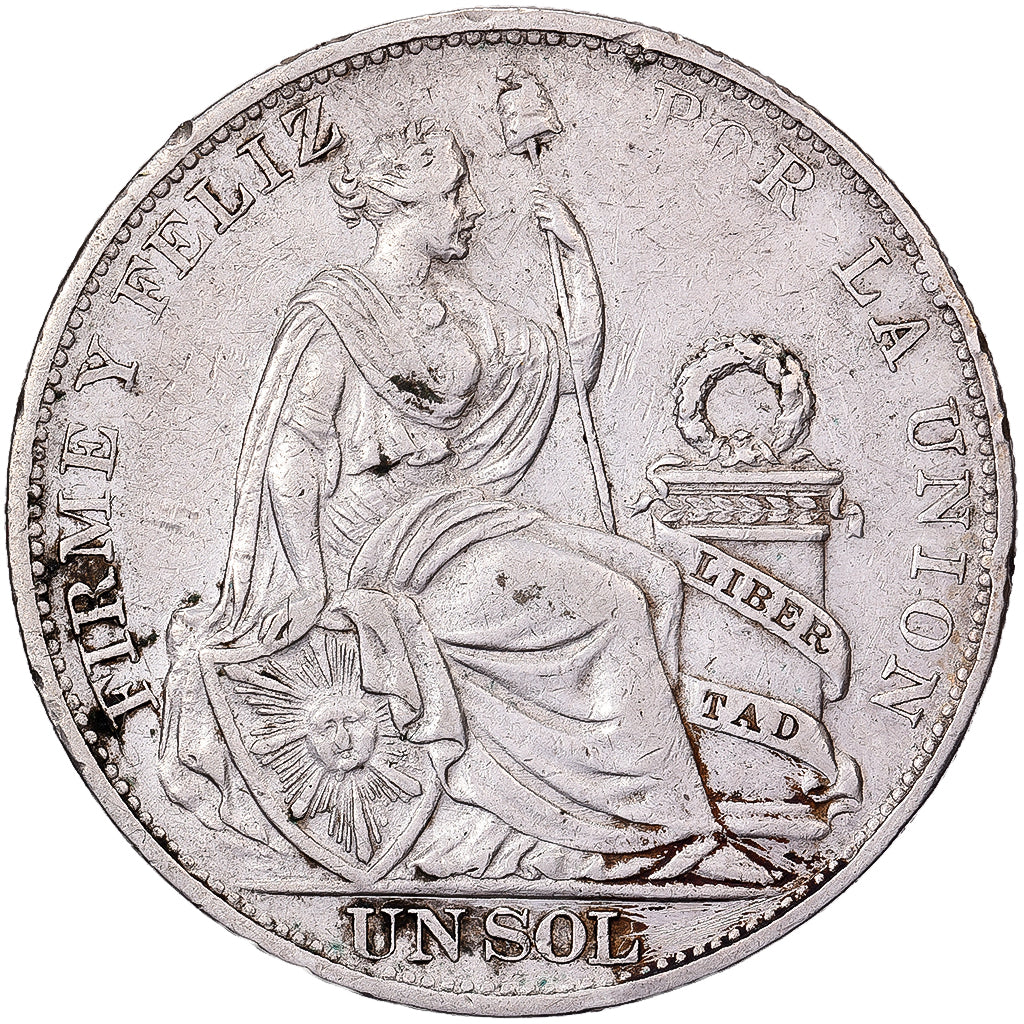 Pérou, Sol, 1393, Lima, Date fautée, Argent, TTB, KM:196.26