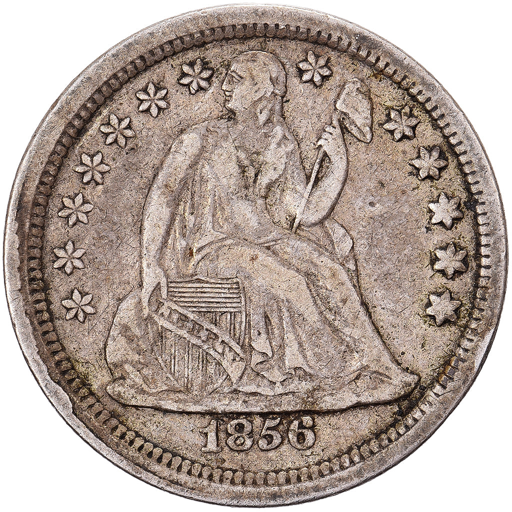 Vereinigte Staaten, 1 Dime, Seated Liberty, 1856, Philadelphia, Small Date
