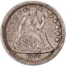 United States, 1 Dime, Seated Liberty, 1856, Philadelphia, Small Date, Silver