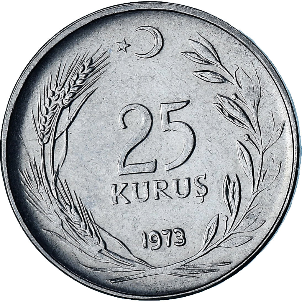 Turkije, 25 Kurus, 1973