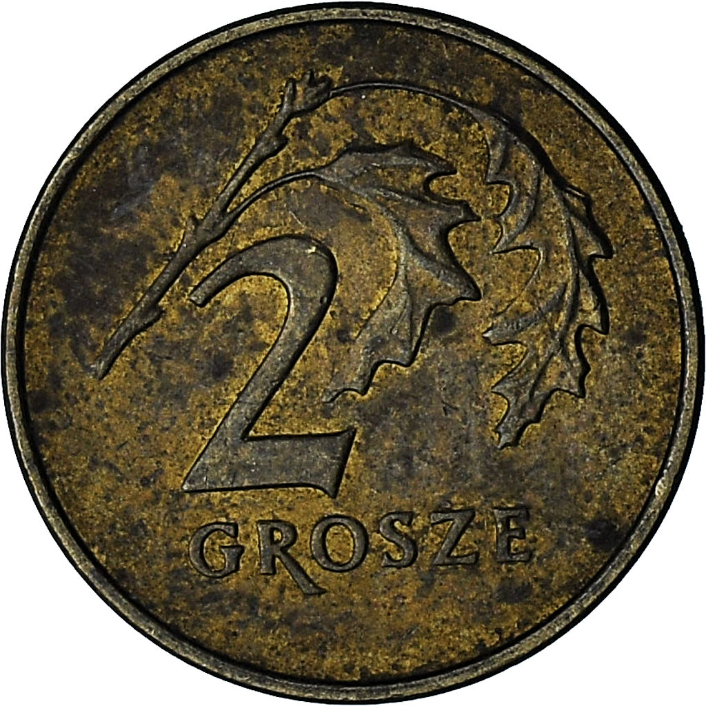Poland, 2 Grosze, 1992