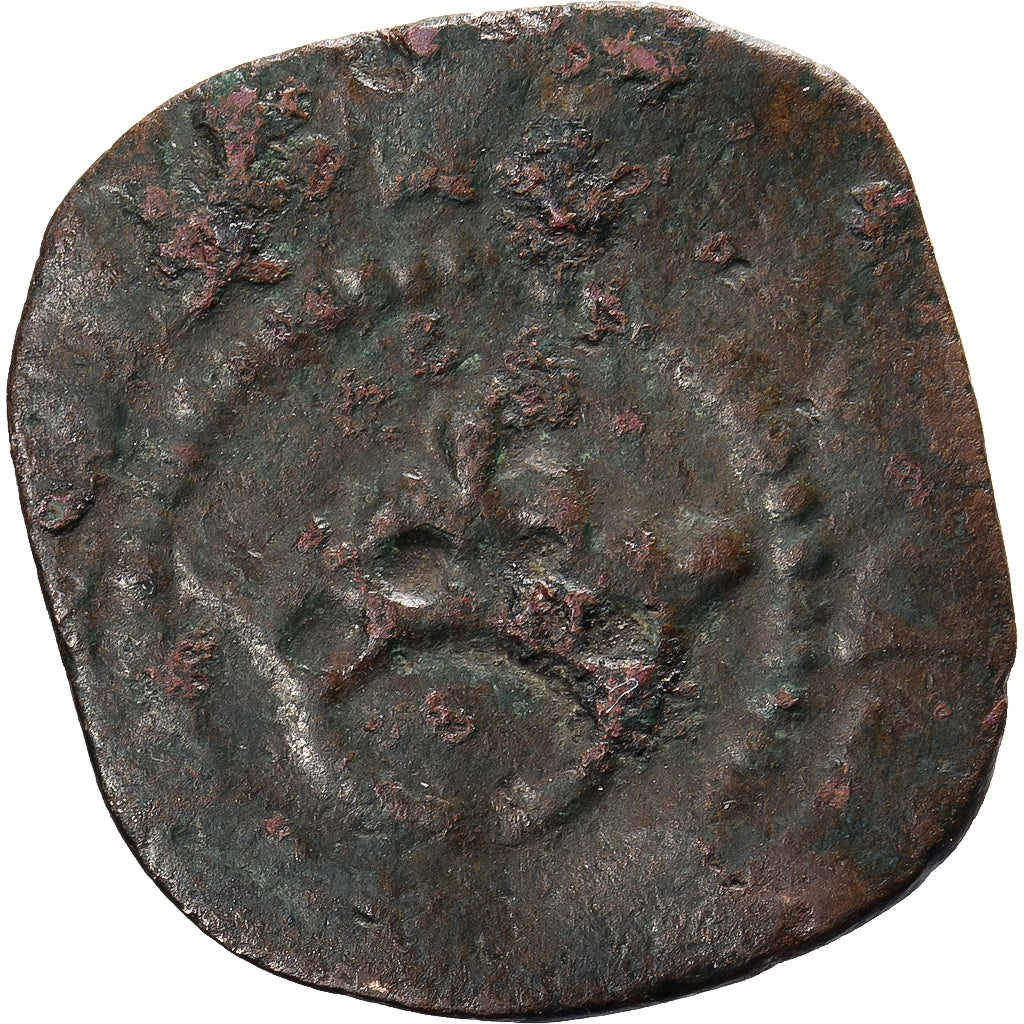 Francja, Louis XI, Obole tournois, 1466 - 1476, Bilon, VF(20-25), Ciani:782