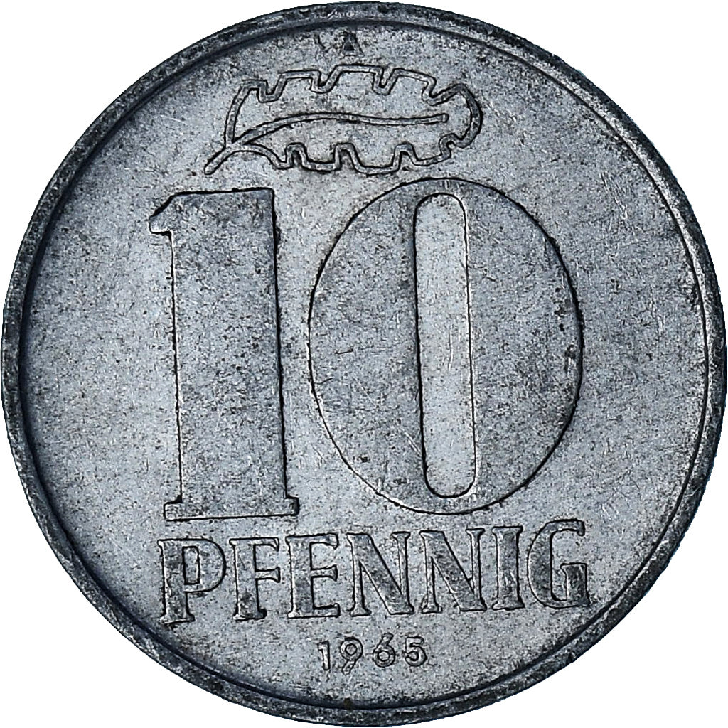 REPUBBLICA DEMOCRATICA TEDESCA, 10 Pfennig, 1965