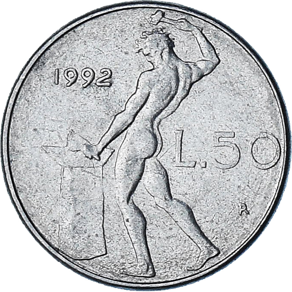 Italie, 50 Lire, 1992
