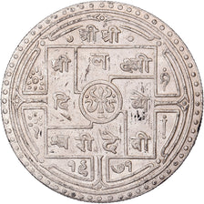 Nepal, Tribhuvan Bir Bikram, 1 Mohar, 1971 (1914), Zilver, PR, KM:682