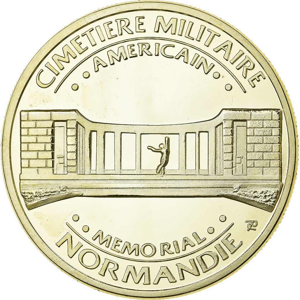 Francja, medal, Normandie - Cimetière militaire américain, Stal, Colorized