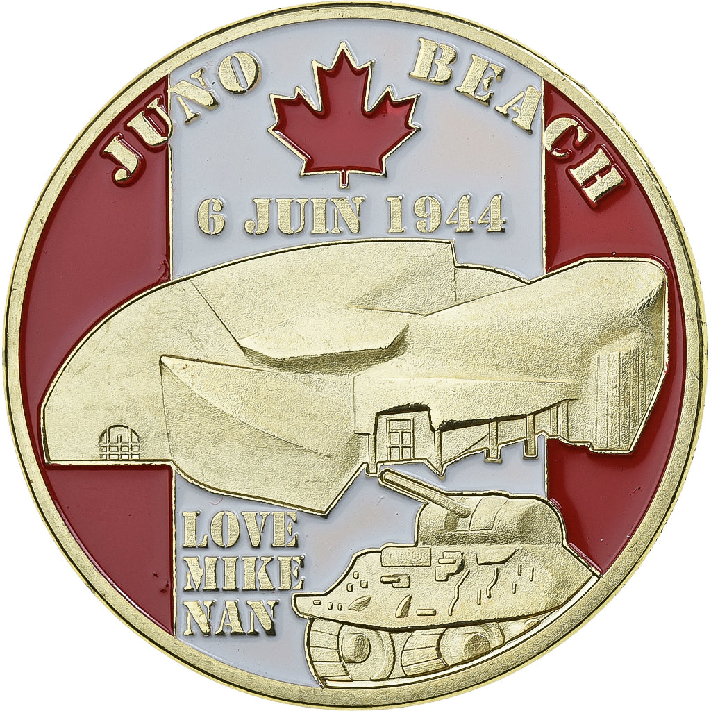 França, medalha, Normandie - Débarquement allié - Juno Beach, 2013, Ferro