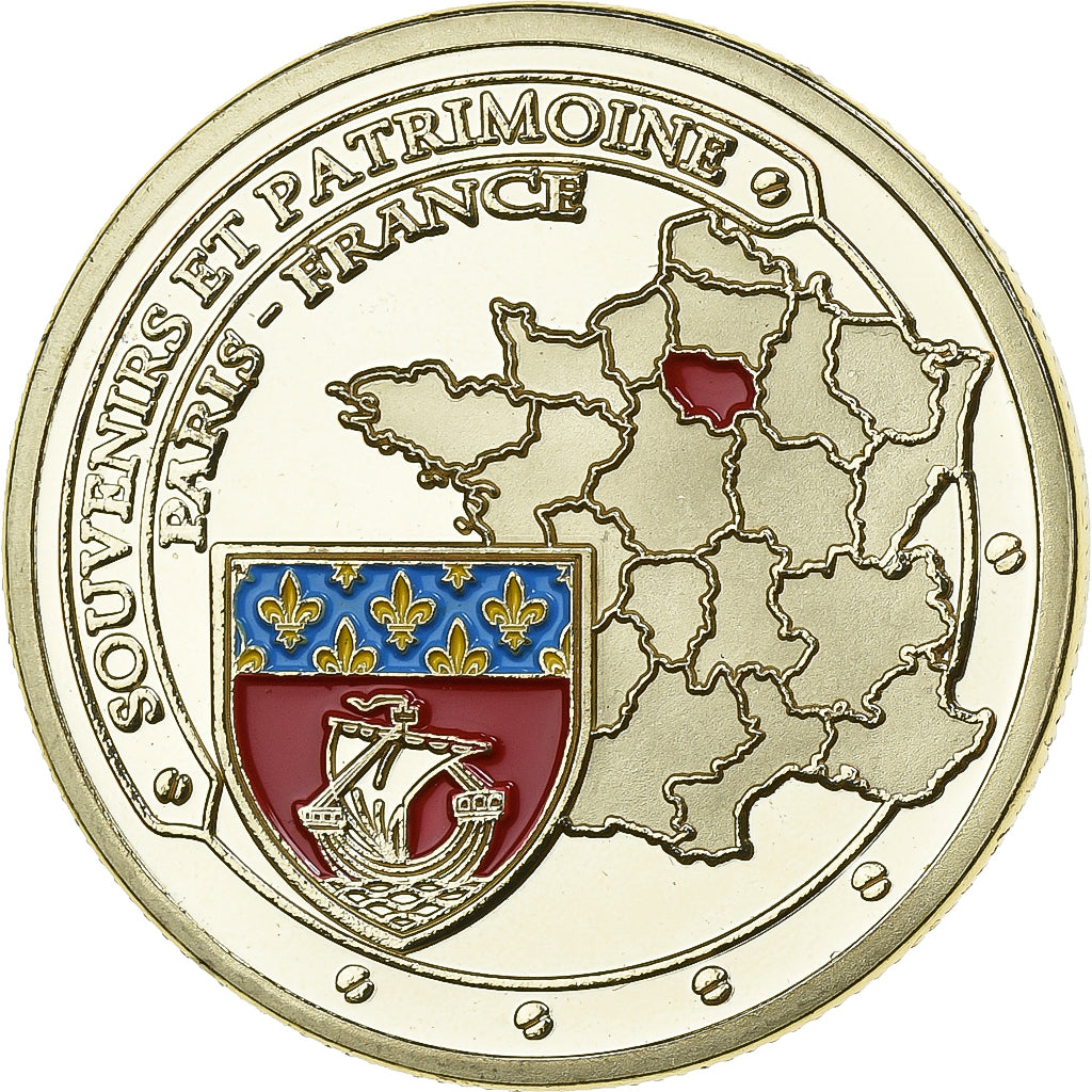 Francja, medal, Paris - France, Żelazo, Gilded, MS(63)