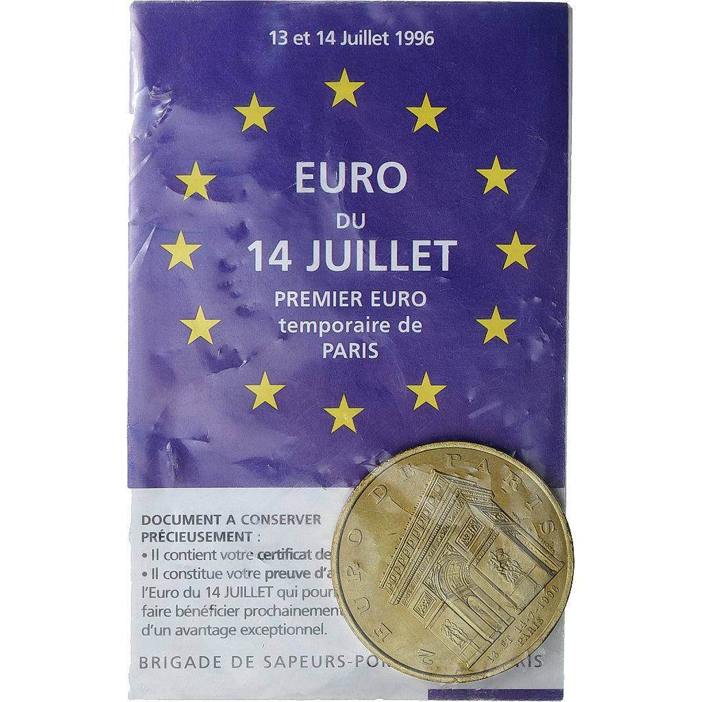 França, 2 Euro de Paris, Sapeurs-pompiers de Paris, 1996, Bronze Florentin