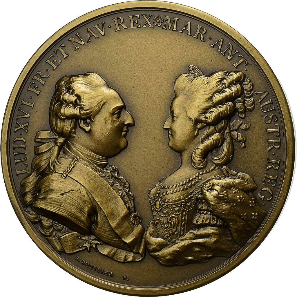 France, Medal, Louis XVI & Marie-Antoinette, Naissance du Dauphin, Bronze